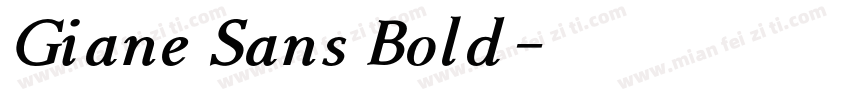 Giane Sans Bold字体转换